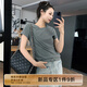 美洋（MEIYANG）瘦瘦T 顯瘦圓領(lǐng)彈力修身百搭短袖女士上衣時尚休閑透氣柔軟T恤女 中灰色 L