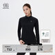 KOLON SPORT/可隆速干T恤 女子戶(hù)外運動(dòng)NATURETOP半拉鏈長(cháng)袖吸濕透濕上衣 LKZT5SN074-BK 黑色 L 170/92A