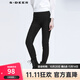 S.DEER圣迪奧女裝時(shí)尚松緊打底鯊魚(yú)緊身長(cháng)褲S22180801 黑色/91 M 165