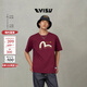 EVISU福神 2025秋季新品男女同款海鷗印花短袖T恤 酒紅色 XL
