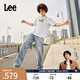 Lee【張凌赫代言】25新品EasyRider寬松中腰闊腿淺藍(lán)男牛仔褲潮流 淺藍(lán)色 31