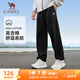 駱駝（CAMEL）棉感寬松針織男褲休閑可調腳口運動(dòng)褲 J14CARLG647 幻影黑 L
