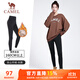 駱駝（CAMEL）加絨鯊魚(yú)褲女瑜伽打底芭比緊身褲 YK222CL7718B 幻影黑 XL