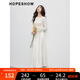紅袖垂感優(yōu)雅氣質(zhì)半身裙秋季2024新款女裝中高腰仿醋酸皺感緞面魚尾裙 米白3004 S