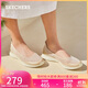 斯凱奇（Skechers）女鞋秋季淺口單鞋舒適平底一腳蹬懶人鞋輕便休閑鞋104199