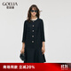歌莉婭（GOELIA）預售預售小香風(fēng)連衣裙女穿搭千金感氣質(zhì)A字裙1C8R4K260 00B黑色 M