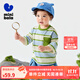 minibala【純棉速干】迷你巴拉巴拉男女童夏短袖T恤不悶汗不易變形上衣 白藍色調00418 120