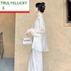 TRULY&LUCKY感天絲防曬襯衫女外套夏吊帶裙外搭薄款開衫襯衣寬松天絲上衣 杏色襯衫 XL