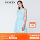 PORTS寶姿商場同款 新品女裝甜美木耳邊裝飾無袖連衣裙SN8D027HPP022 煙波色 M (6)