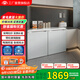 尊貴（ZUNGUI）BCD-219WB 219升臥式冰箱家用變頻風(fēng)冷無(wú)霜小型柜式雙門(mén)櫥柜嵌入式廚房矮電冰箱 變頻珠光白