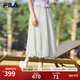 FILA斐樂(lè )官方梭織裙女2025夏季新款時(shí)尚休閑傘裙半身裙一步裙子 大地灰-GY L 170/70A/L