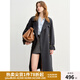 獨(dú)束大碼女裝休閑雙排扣風(fēng)衣2025春季新品慵懶風(fēng)通勤時(shí)尚長(zhǎng)款外套 太空灰 4XL (尺碼：6)