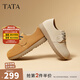 他她（TATA）小熊鞋系帶勃肯鞋女鞋棕色單鞋女鞋春季新款女鞋YNA01AM5 杏色 37