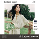 乙來(lái)（EASTERN LIGHT）【萊賽爾纖維】法式撞色線(xiàn)小衫2025新款V領(lǐng)短袖襯衫夏季上衣 香檳黃-小衫 S