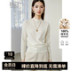 晚白【斷碼清倉】100%羊毛流行穿搭毛衣女洋氣寬松針織打底衫 米白色 S