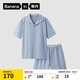 蕉內(nèi)棉棉301H睡衣男士春夏翻領(lǐng)純棉短袖短褲家居服套裝情侶款居家服