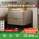 顧家家居（KUKA）意式臥室雙抽儲物床頭柜7996 【皓月白+白色巖板】旗艦款床頭柜