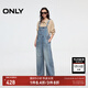 ONLY2025秋季新款復(fù)古寬松高腰直筒長褲牛仔背帶褲牛仔褲女|12517M001 J33 350水洗牛仔藍(lán) L L褲長減短