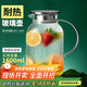 青蘋果耐熱玻璃涼水壺1.6L 可明火直燒冷水壺花茶壺泡茶圍爐煮茶壺