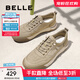 百麗（Belle）透氣布鞋男2025新款商場(chǎng)同一腳蹬休閑鞋8RX01BM5 卡其色 42 (260mm)