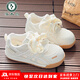 啄木鳥(niǎo)網(wǎng)面透氣德訓小白鞋女2025年夏季新款女鞋配裙子學(xué)生休閑運動(dòng)板鞋 米白色 37 (235mm)