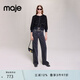 Maje 女裝時尚黑色短款針織開衫外搭毛衣上衣MFPTO00928 黑色 T3