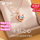 Grace Girl輕奢永恒之心項(xiàng)鏈女生手鏈吊墜七夕情人節(jié)生日禮物送女朋友老婆 永恒之心·藍(lán)鋯項(xiàng)鏈