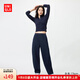 優(yōu)衣庫女裝快干休閑廓形褲運動(dòng)彎刀鐮刀褲高腰速干加長(cháng)新款481246 69 藏青色 3XL /170/92B