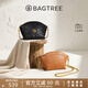 BAGTREE包包樹(shù)元寶包新款植鞣牛皮輕奢品牌單肩餃子斜挎手機包生日禮物 檀黑色【bag tree女包】 高級小眾生日禮物女
