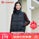 坦博爾羽絨服馬甲女立領(lǐng)寬松外搭短款羽絨背心外套TD236006 黑色 165