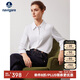 Navigare意大利小帆船凈色長袖襯衫女休閑尖領(lǐng)襯衣2333003502 白 M 