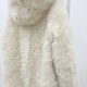 粟茝托斯卡納皮毛一體外套進(jìn)口羊卷毛皮草女連帽子中長(cháng)款寬松24冬新款 米白色 S