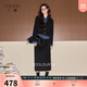三彩2025冬季新款半身裙套裝燈芯絨外套兩件套上衣長(cháng)裙M 經(jīng)典黑預售[付款15天內]發(fā) M 160/84A