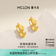 曼卡龍黃金耳釘玫瑰刻面足金耳飾一對(duì)簡約日常小巧送女友七夕情人節(jié)禮物 玫瑰刻面耳飾 1.03g