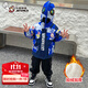 奧特曼衣服男童外套加絨秋冬款2025新款洋氣兒童沖鋒衣中小童保暖上衣潮 藍色 90 建議80-90cm1歲半-2歲
