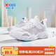 特步（XTEP）兒童童鞋女童中大童網(wǎng)革緩震魔術(shù)貼跑鞋 新白色 38