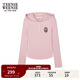Teenie Weenie小熊女裝連帽長袖T恤冬季半開襟休閑學(xué)院時尚上衣 粉色 S (160)