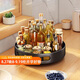 PAKCHOICE旋轉(zhuǎn)調(diào)料置物架廚房放醬油醋調(diào)味品調(diào)料瓶收納盤可旋轉(zhuǎn)單層大號