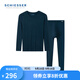 舒雅（Schiesser）男士厚款保暖套裝阿米諾AIR系列保暖內衣套裝E5/21854W 男士E521854W塔青色7606 XL 【80-90公斤】