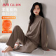 古今（GUJIN）【羊毛桑蠶絲】磨絨睡衣女加絨秋冬25新款家居服可外穿睡褲套裝XL