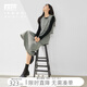對(duì)白法式富家千金小香風(fēng)套裝裙女2024秋冬新款馬甲半身裙兩件套 冰河灰 S