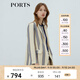 PORTS寶姿 商場同款新品女裝條紋網(wǎng)眼肌理西裝LL8J032KFQ051 丈青條紋 XS (2)