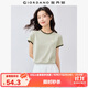 佐丹奴T恤女裝純棉刺繡撞色邊甜美元氣少女圓領(lǐng)短袖t恤女05322395