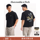 ABERCROMBIE & FITCH男裝女裝情侶裝25夏季度假風(fēng)棉質(zhì)印花圓領(lǐng)短袖T恤KI123-5053 黑色 S (175/92A)