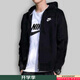 耐克（NIKE）外套男士 25春秋季新款運動(dòng)服裝連帽防風(fēng)衣開(kāi)衫衛衣針織透氣夾克 熱推/經(jīng)典黑色寬松/曬圖退5 L 【175】體重130~150斤左右