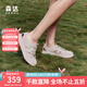 森達羅馬涼鞋女款2025夏新商場(chǎng)同款運動(dòng)風(fēng)休閑豬籠鞋4CFQ1BK5 米色 37