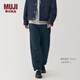 無印良品（MUJI）男式 毛圈棉 褲子 休閑褲 長褲秋季 衛(wèi)褲 運動褲 AB1NRA4A 藏青色 M (170/80A)