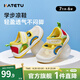 卡特兔寶寶學(xué)步鞋秋季童鞋幼兒園防滑透氣室內(nèi)鞋女童帆布機(jī)能鞋男童布鞋 彩虹 24 內(nèi)長14.5cm 腳長13.6-14.2