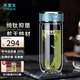水宜生純鈦玻璃杯雙層防燙鵝蛋杯便攜抑菌高檔泡茶杯水晶杯子男女士禮盒 鈦晶藍(lán)【禮盒包裝】