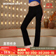 迪卡儂（DECATHLON）運動(dòng)褲女褲春秋寬松大碼休閑褲瑜伽褲修身顯瘦運動(dòng)褲直筒闊腿長(cháng)褲 顯瘦直筒經(jīng)典款黑色 M